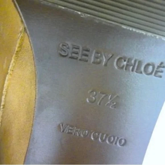 HP 🥰💕🎉❤️ EUC SEE BY CHLOE ultra high boots size 37.5/7 - Picture 8 of 8